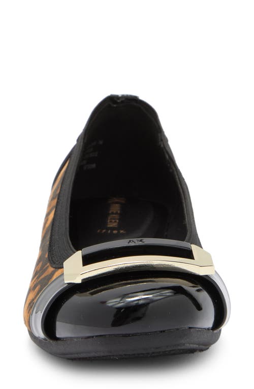 Anne Klein Ursula Ballet Flat In Leopard Microsuede