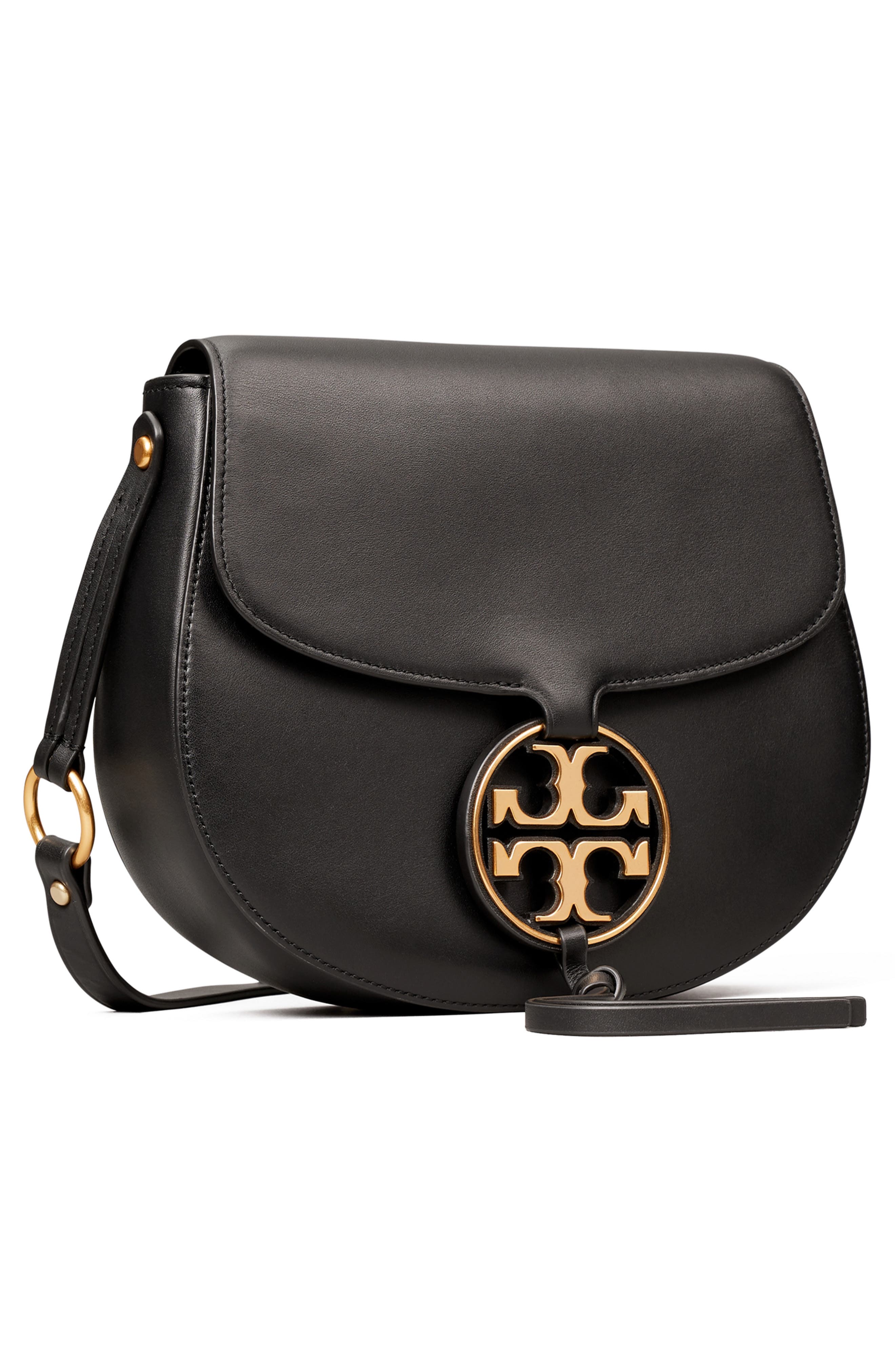 Tory Burch Miller Metal Logo Leather Crossbody Bag, Alternate, color, 
