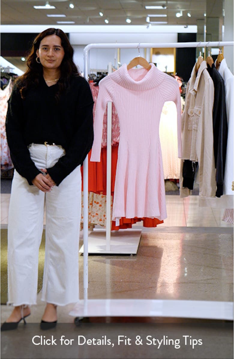 Francisco Off the Shoulder Long Sleeve Sweater Dress, sales video thumbnail