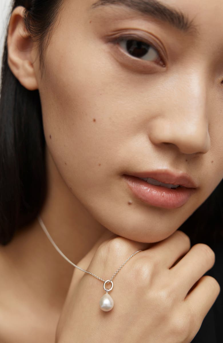 Monica Vinader Small Baroque Pearl Pendant, Alternate, color, Sterling Silver / Pearl