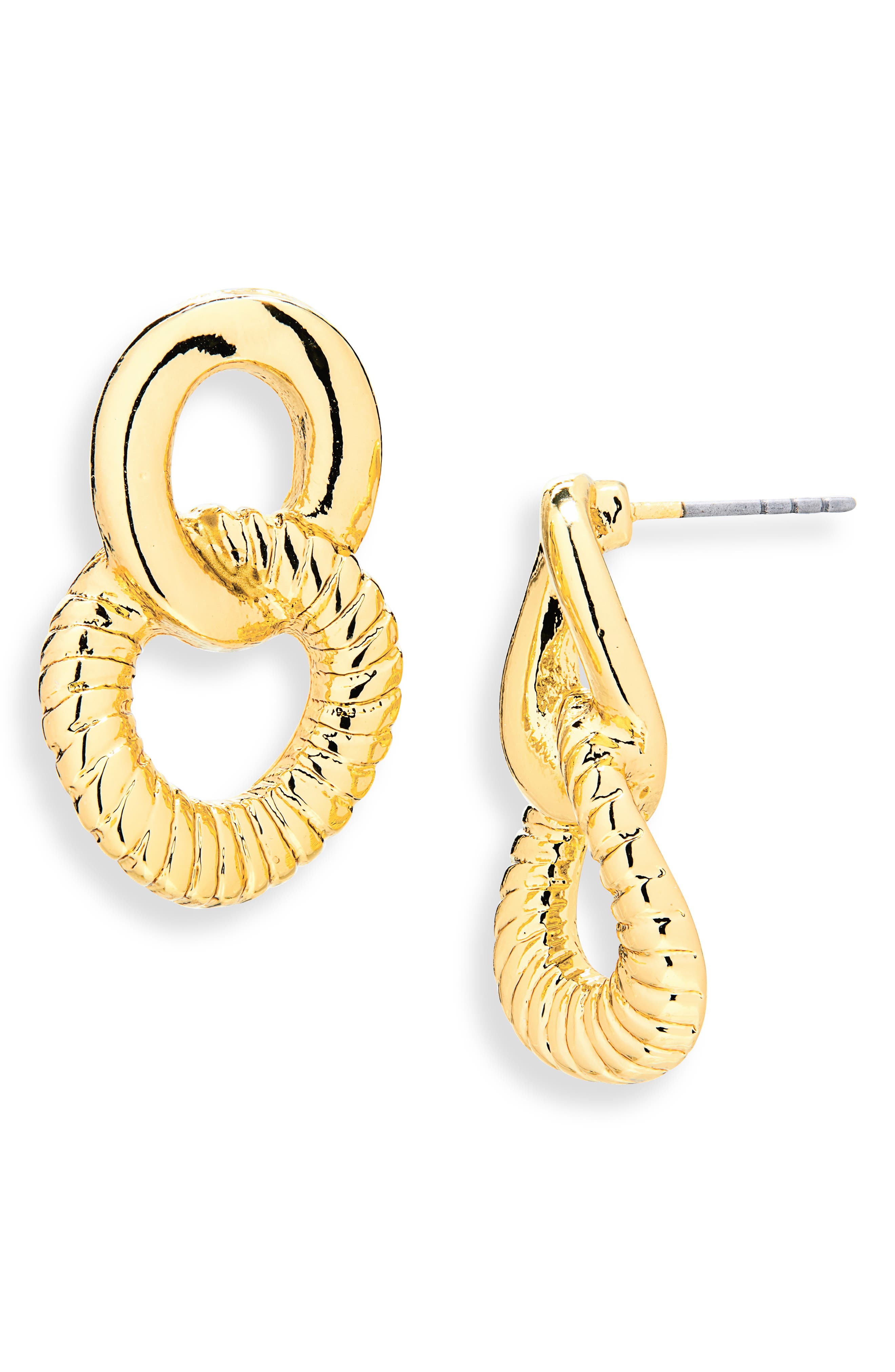 Double Drop Hoop Earrings