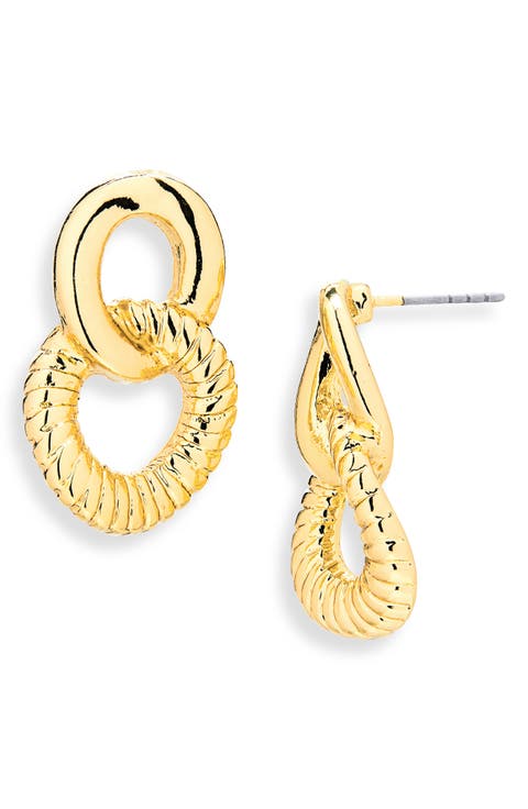 Double Drop Hoop Earrings