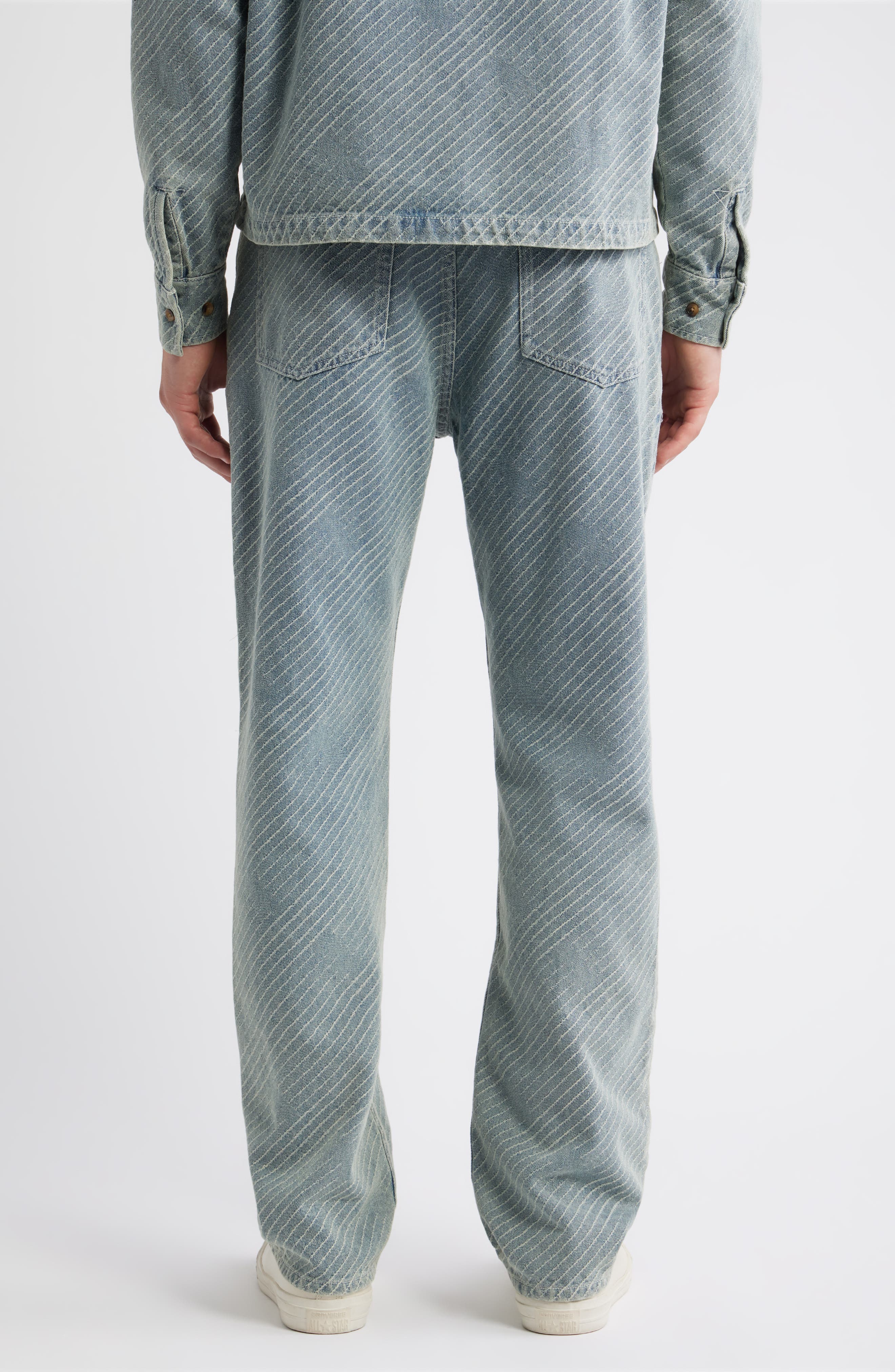 Clever Stripe Distressed Jeans - image 2