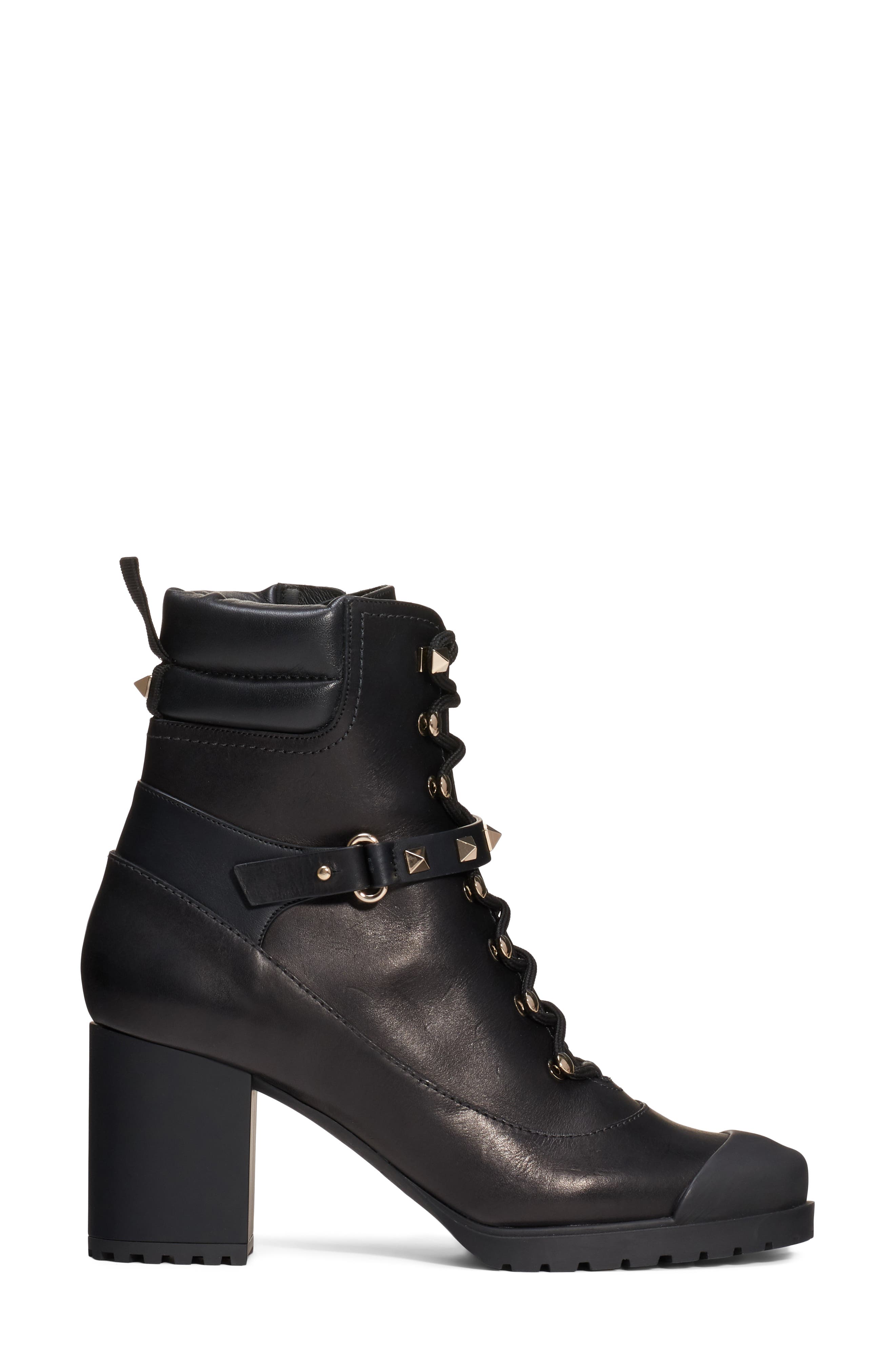 Valentino Garavani Rockstud Lace-Up Boot, Alternate, color, 