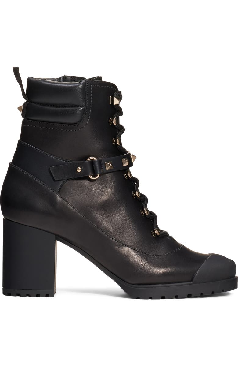 Valentino Garavani Rockstud Lace-Up Boot, Alternate, color,