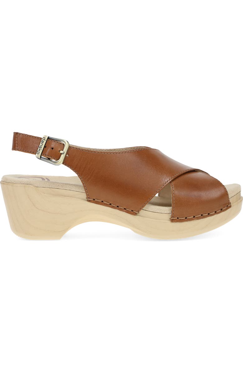 Dansko Sloane Slingback Platform Sandal, Alternate, color, Tan Calf