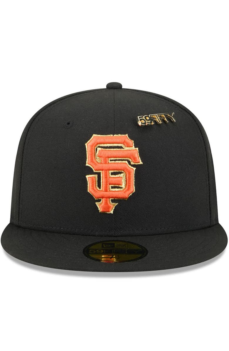 New Era Men's New Era Black San Francisco Giants 2025 59FIFTY Day 59FIFTY Fitted Hat with Pins, Alternate, color, Black