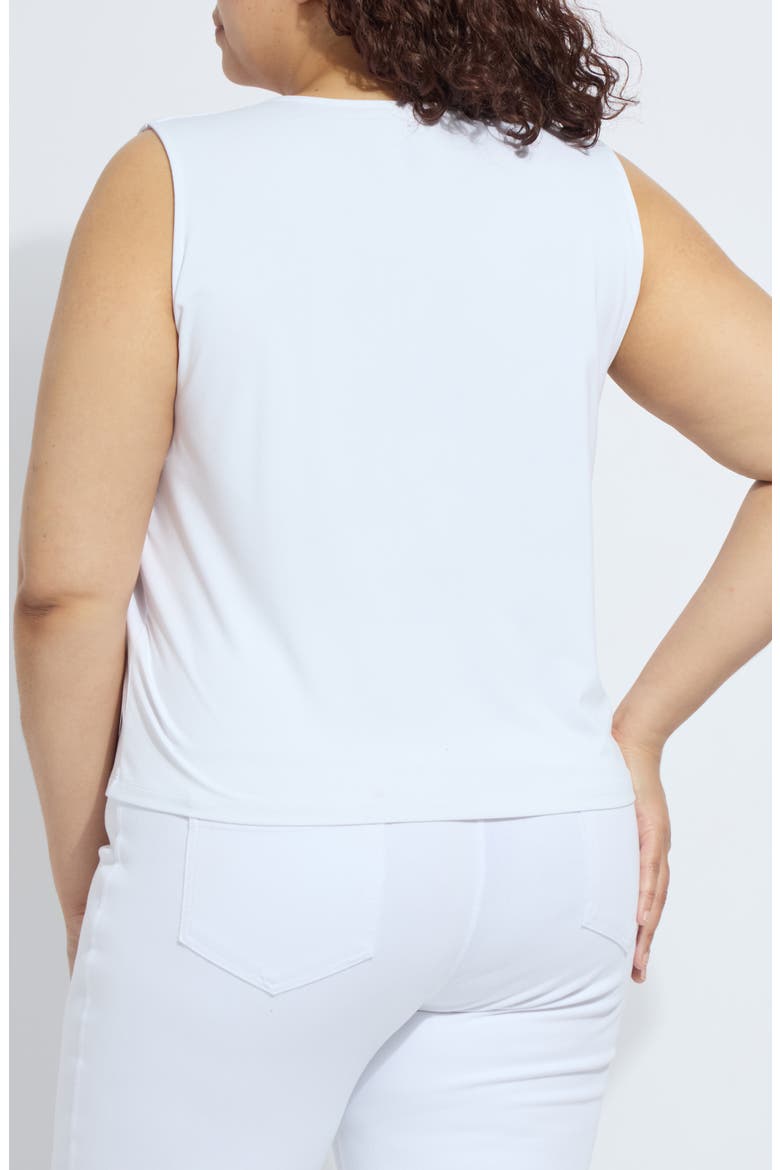 'Lyssentials COOL-FRESH™ Jersey V-Neck Tank, Alternate, color, WHITE