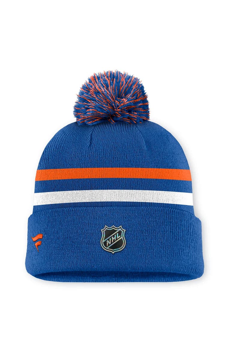 FANATICS Men's Fanatics Royal New York Islanders Authentic Pro Rink Cuffed Knit Hat with Pom, Alternate, color, Royal