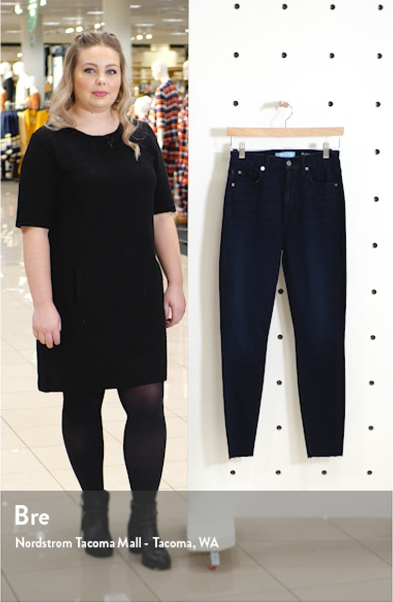 <sup>®</sup> High Waist Cut Hem Ankle Skinny Jeans, sales video thumbnail