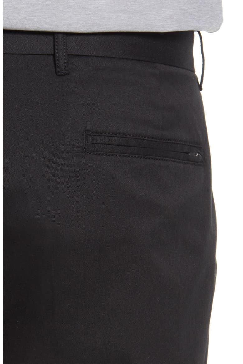 Athletic Fit CoolMax® Flat Front Performance Chino Pants, Alternate, color, BLACK