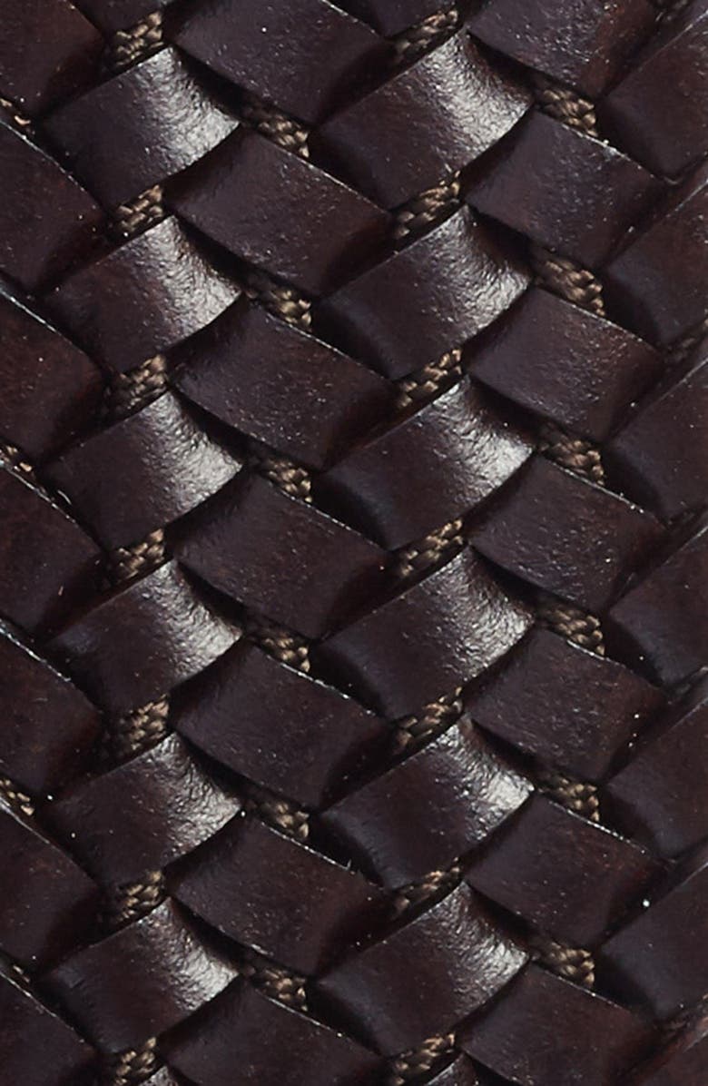 Torino Woven Leather Belt, Alternate, color, Brown