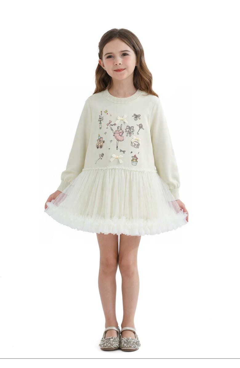 Mimi Tutu Ballet Ruffle Bow Dress, Alternate, color, Mist