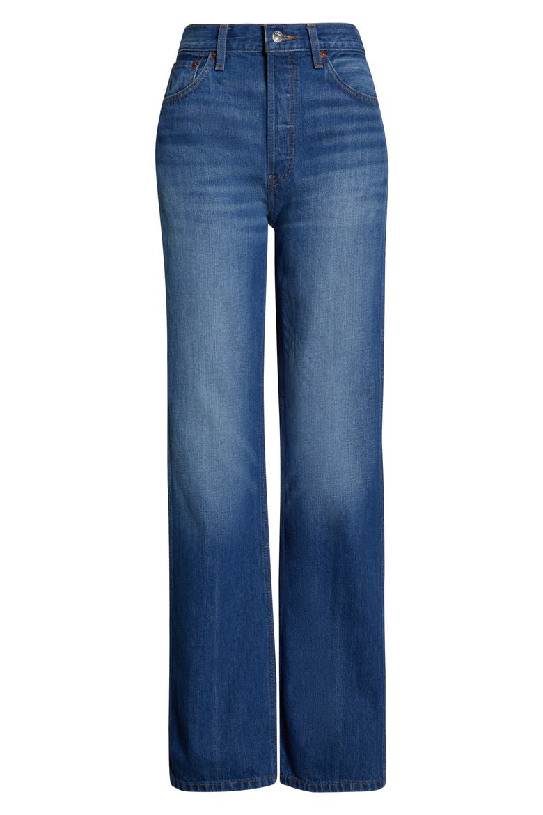 '90s High Waist Loose Straight Leg Jeans, Alternate, color, VIPERBLUE