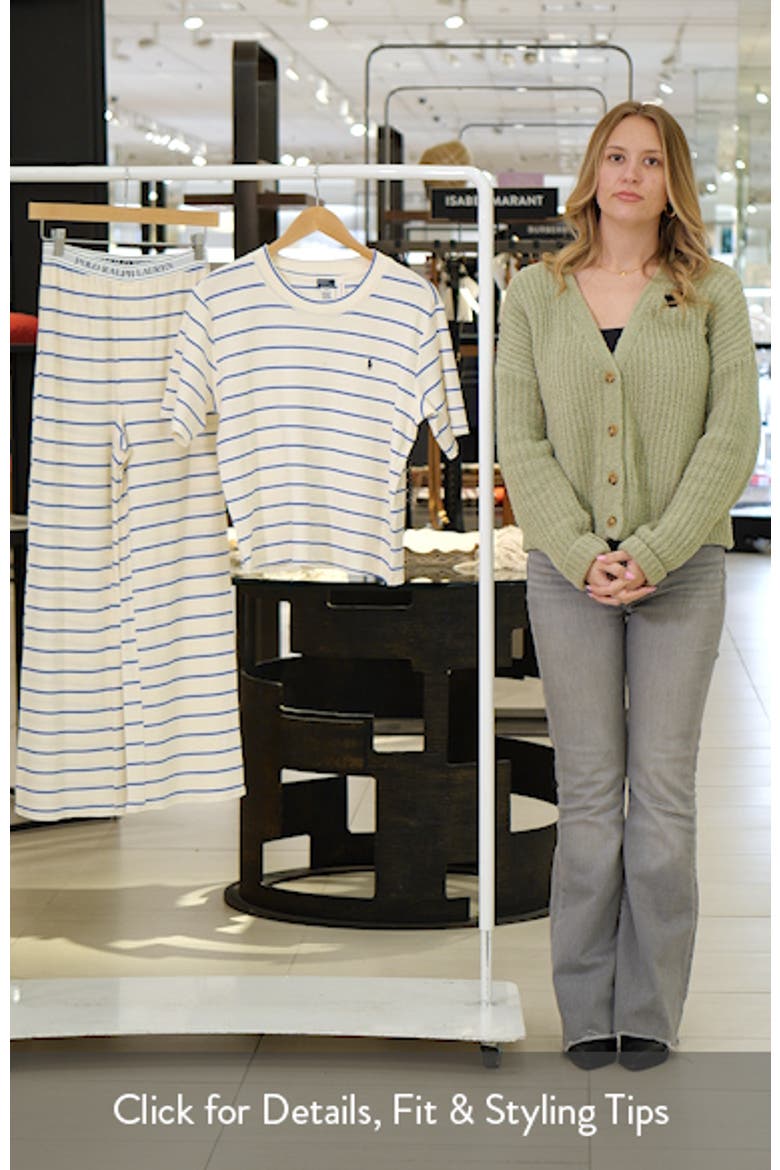 Stripe Cotton Blend Thermal Pajamas video