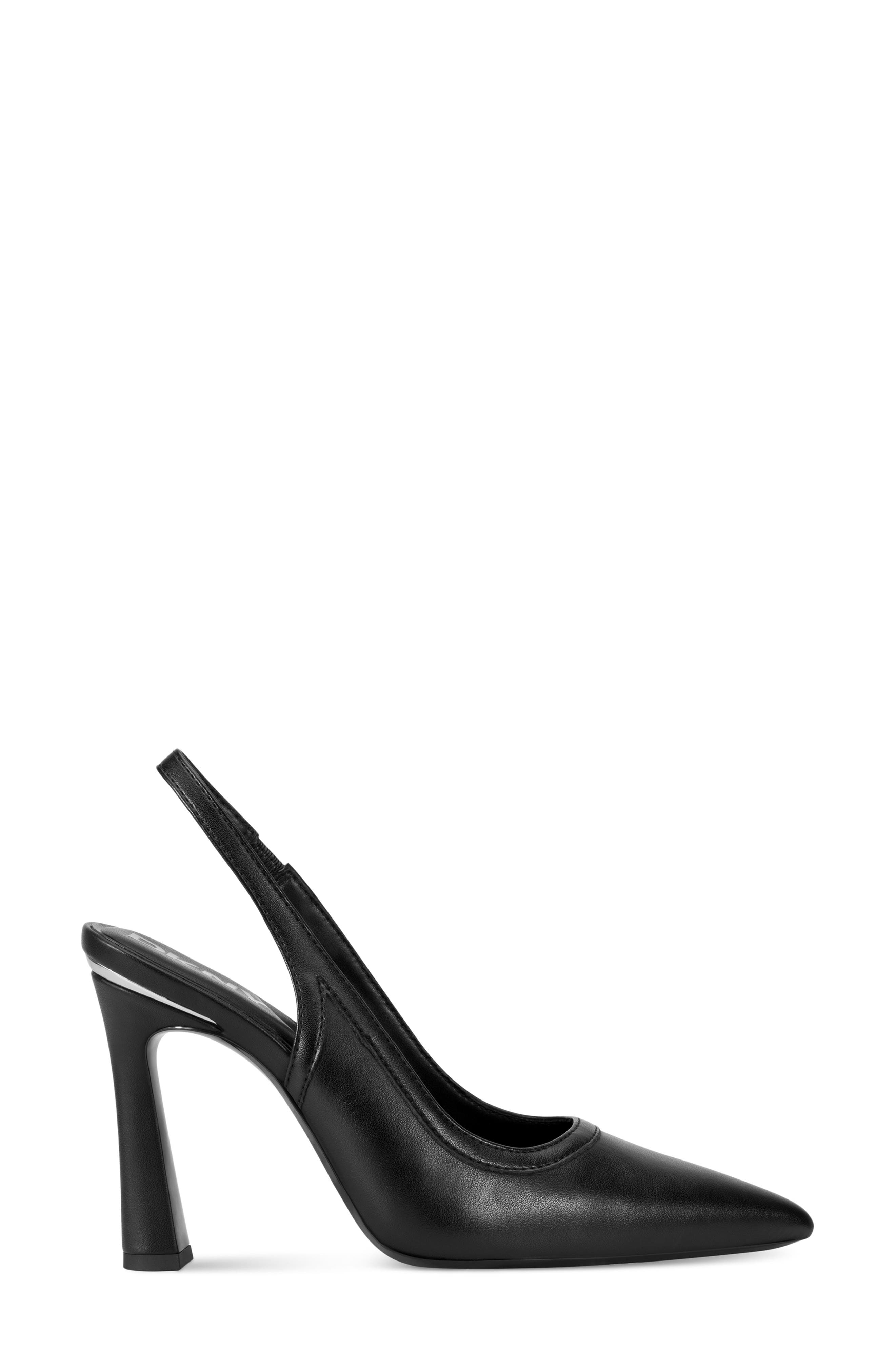 DKNY Cinette Slingback Pointed Toe Pump, Alternate, color, Black