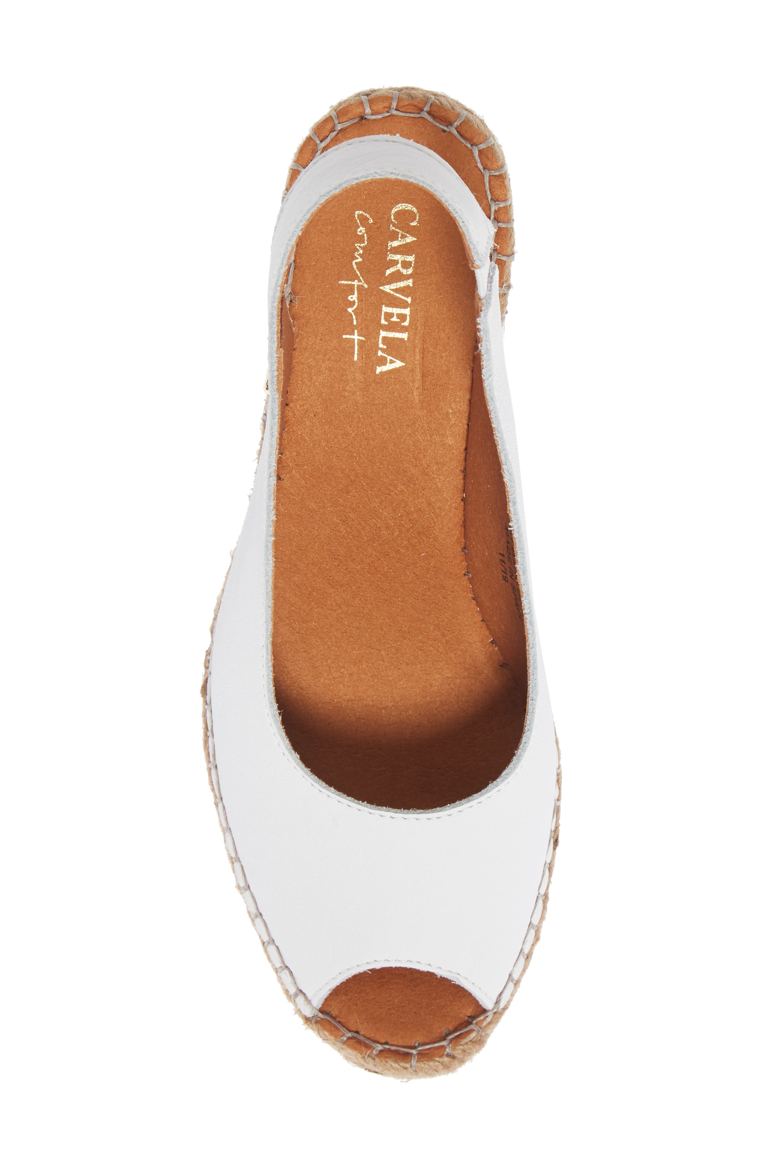 Sharon Espadrille Wedge Sandal, Alternate, color, WHITE LEATHER