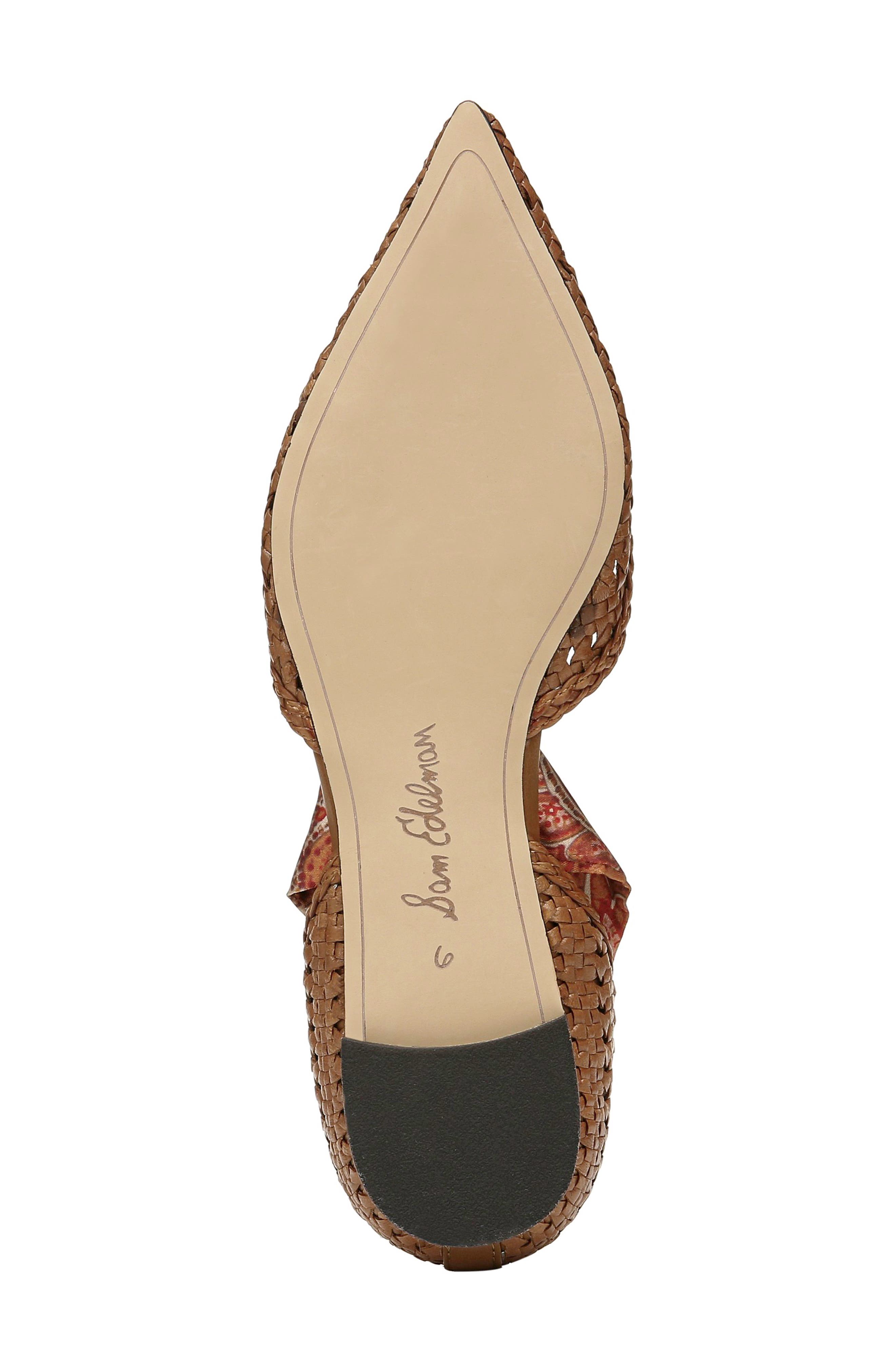 Sloane Flat, Alternate, color, SADDLE/ ORANGE LEATHER