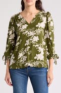 Renee C Jacquard Floral Top