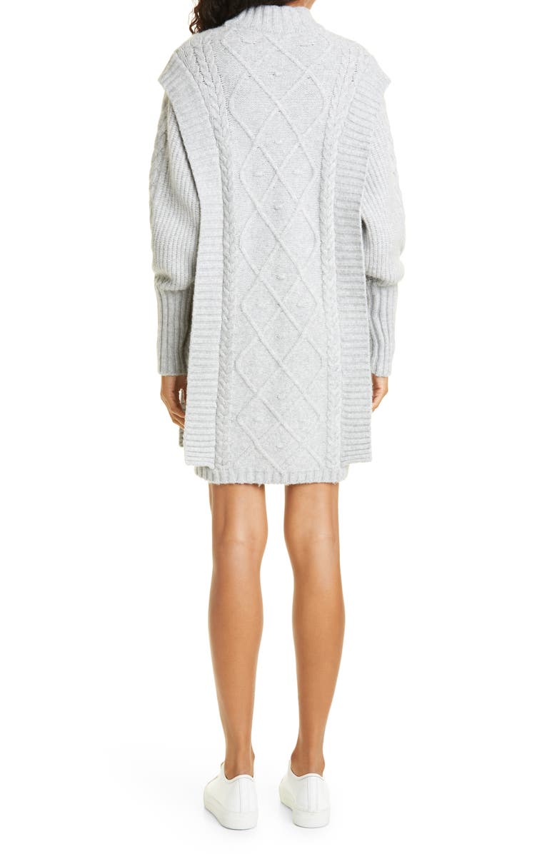 Ted Baker London Arriaa Long Sleeve Cable Sweater Dress, Alternate, color,