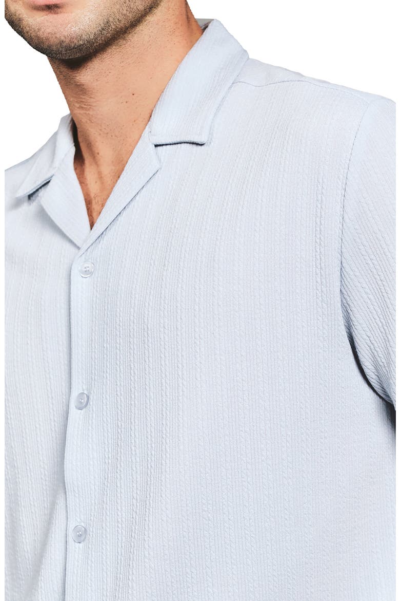 Vaughn Rib Knit Camp Shirt, Alternate, color, LIGHT BLUE