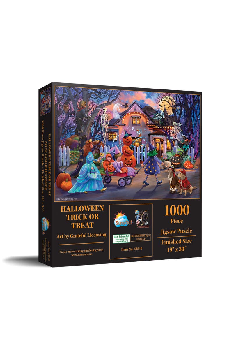 Halloween Trick or Treat 1000 piece Jigsaw Puzzle for Adults, Main, color, Multicolor