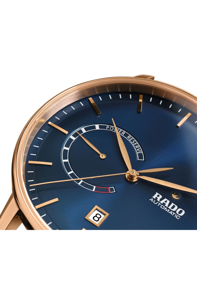 RADO Coupole Classic Automatic Leather Strap Watch, 41mm, Alternate, color, 