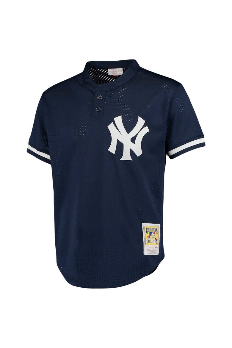 Men's Mitchell & Ness Mariano Rivera Navy New York Yankees Cooperstown Collection Big & Tall Mesh Batting Practice Jersey, Alternate, color, Navy
