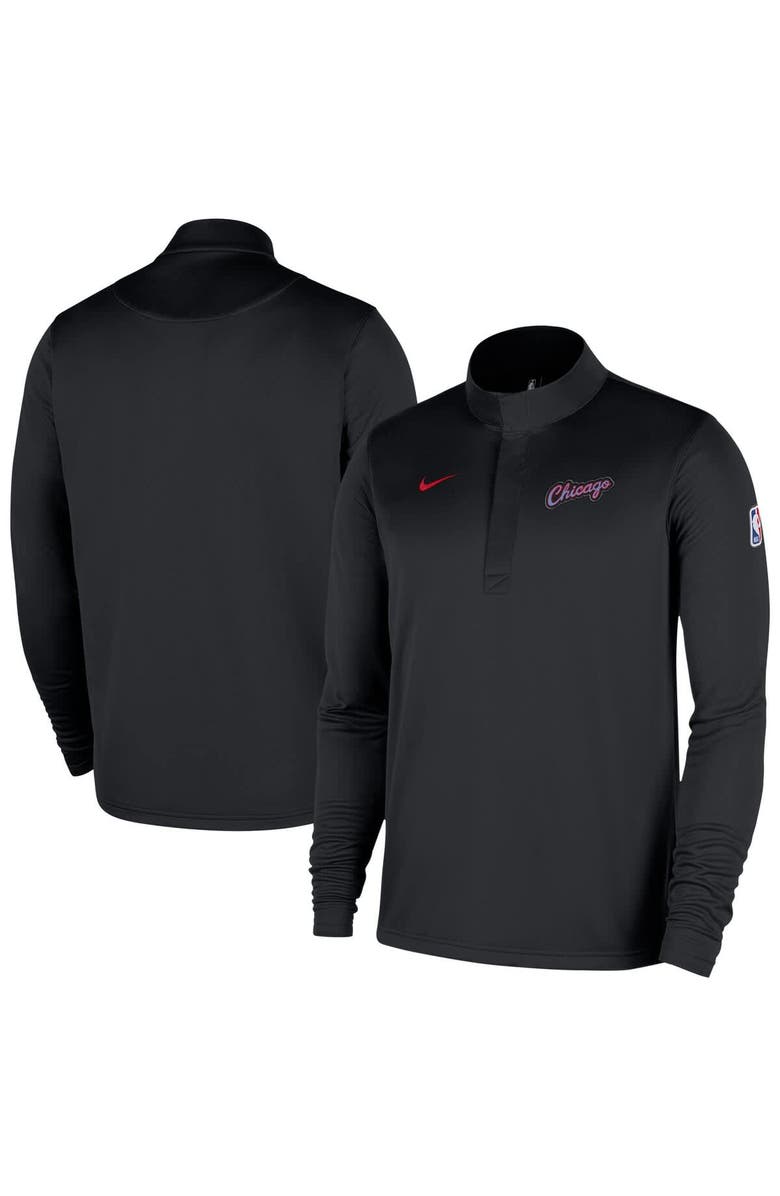 Nike Men's Nike  Black Chicago Bulls 2025/26 City Edition Remix Authentic Coaches Dri-FIT Half-Zip Top, Main, color, Black