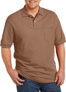Harbor Bay by DXL Big & Tall Pocket Piqué Polo Shirt