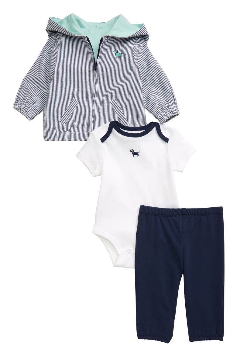 Top Dog Jacket, Bodysuit & Leggings Set, Main, color, BLUE