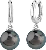 The Pearl Source Tahitian South Sea Pearl Huggie Mary Earrings
