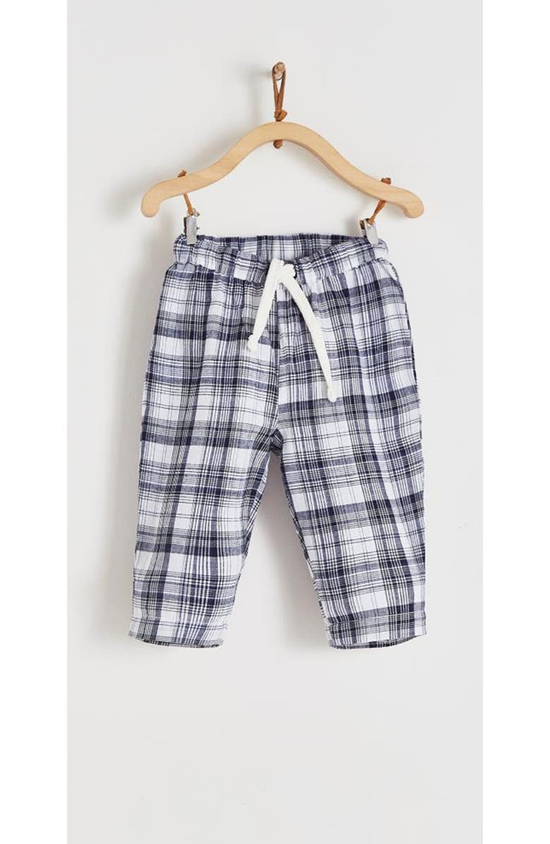 Babycottons Linen Plaid Baby Pants for Infant, Main, color, Full Print
