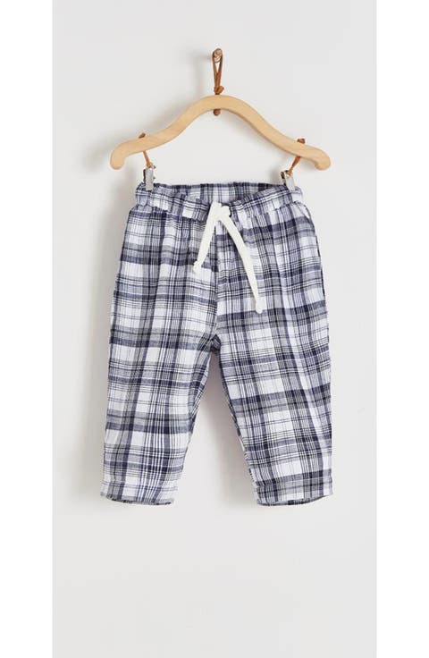 Linen Plaid Baby Pants for Infant