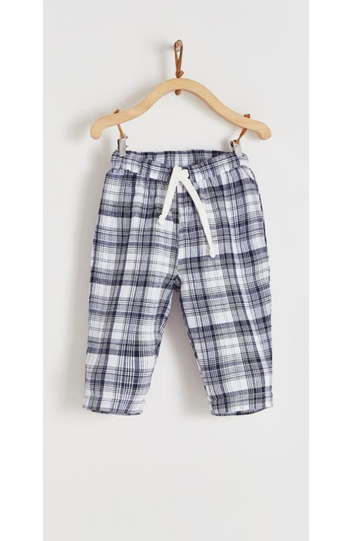 Babycottons Linen Plaid Baby Pants For Infant In Multi