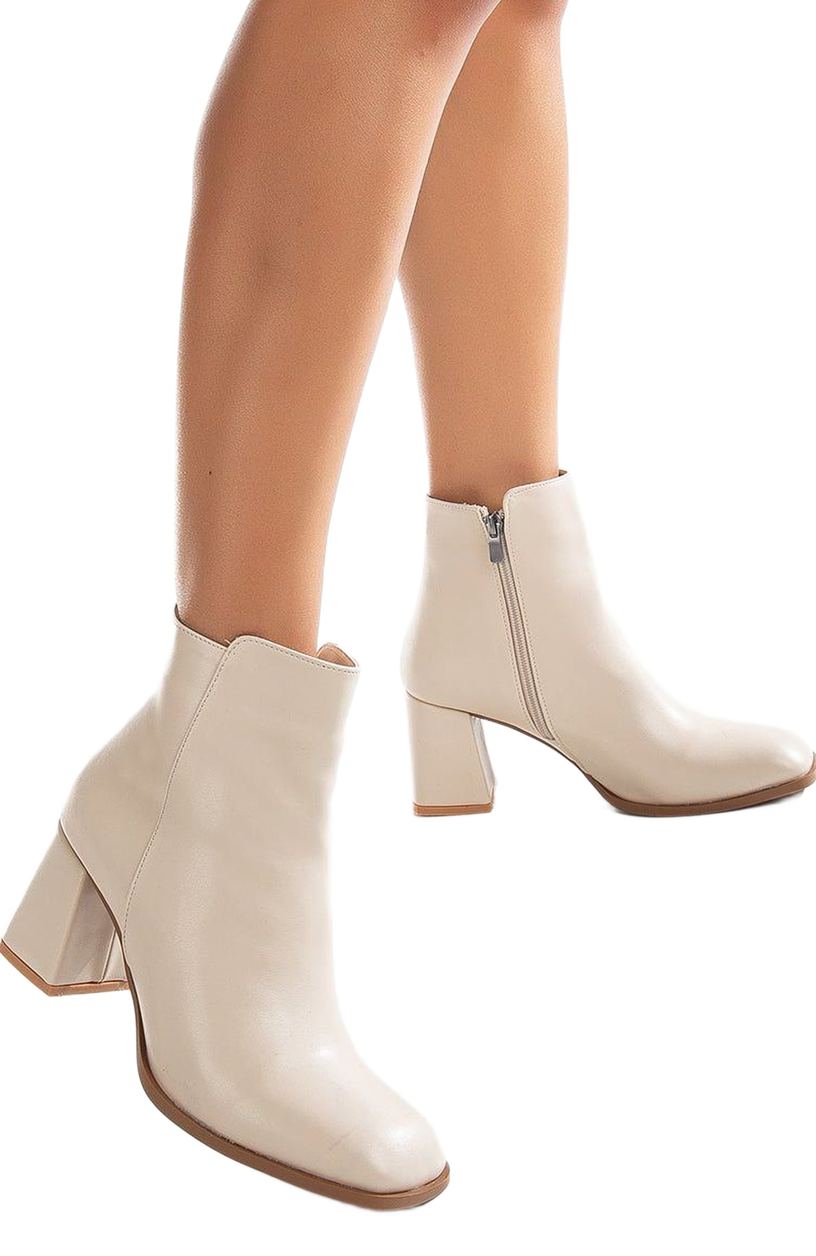 Forever & Always Shoes Nadine Ankle Boots, Alternate, color, Beige