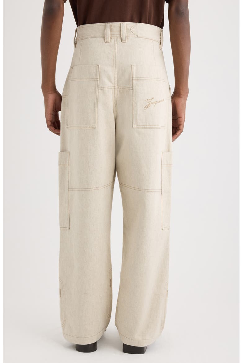 Le Cargo de-Nîmes Carre Cargo Jeans, Alternate, color, LIGHT BEIGE