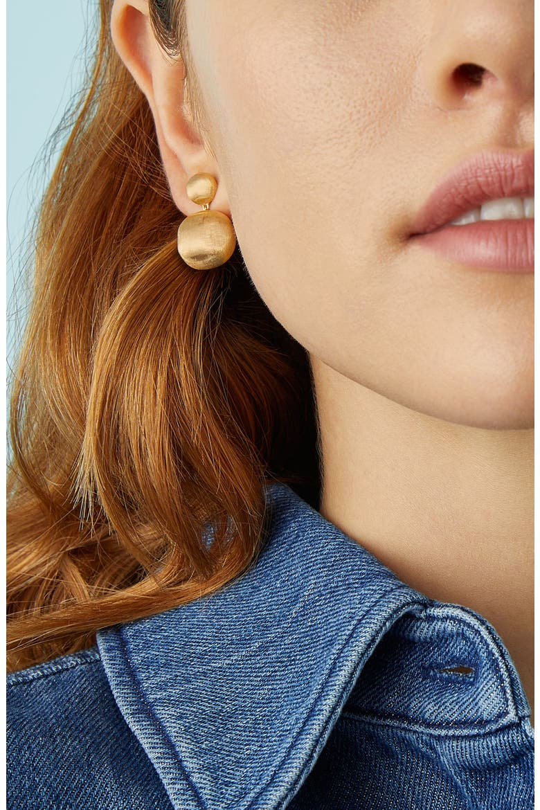 18K Yellow Gold Double Drop Earrings, Alternate, color, 18K YELLOW GOLD