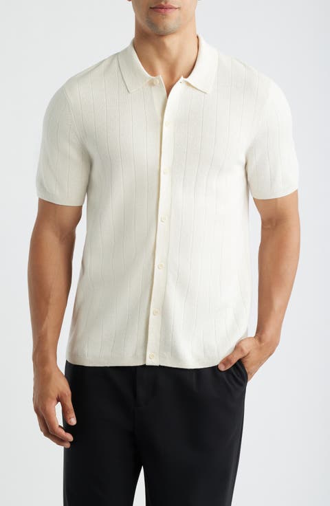 Piazza Rib Cotton & Linen Full Button Cardigan