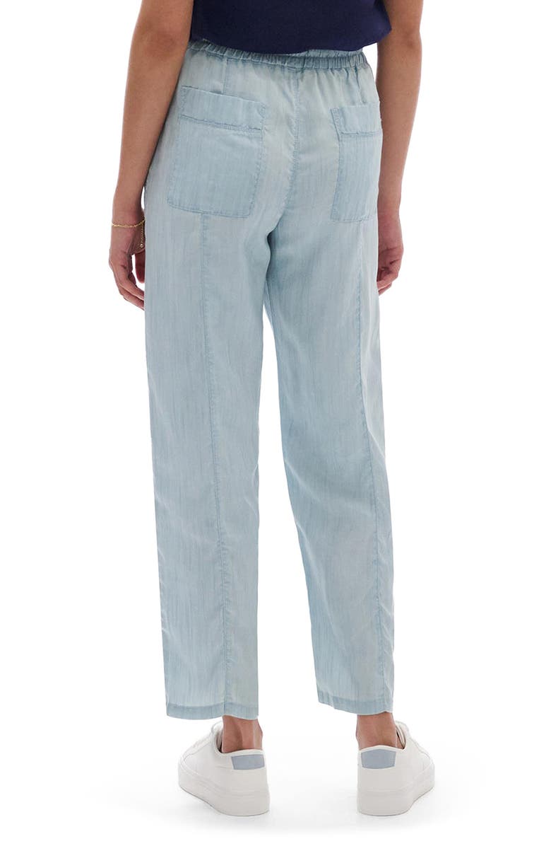Hatley Drawstring Crop Straight Leg Chambray Pants, Alternate, color, 