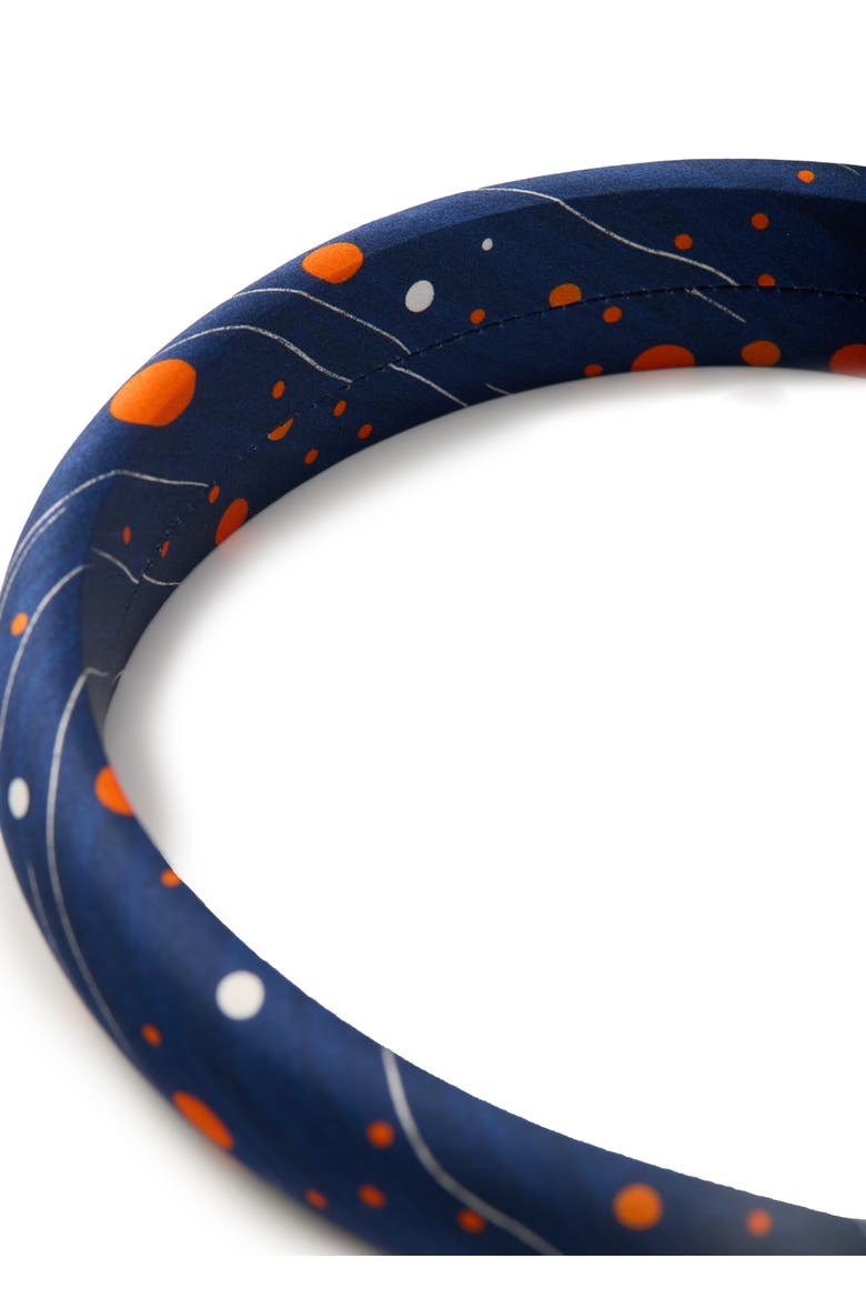 Celestia Dots Silk Headband, Alternate, color, Blue