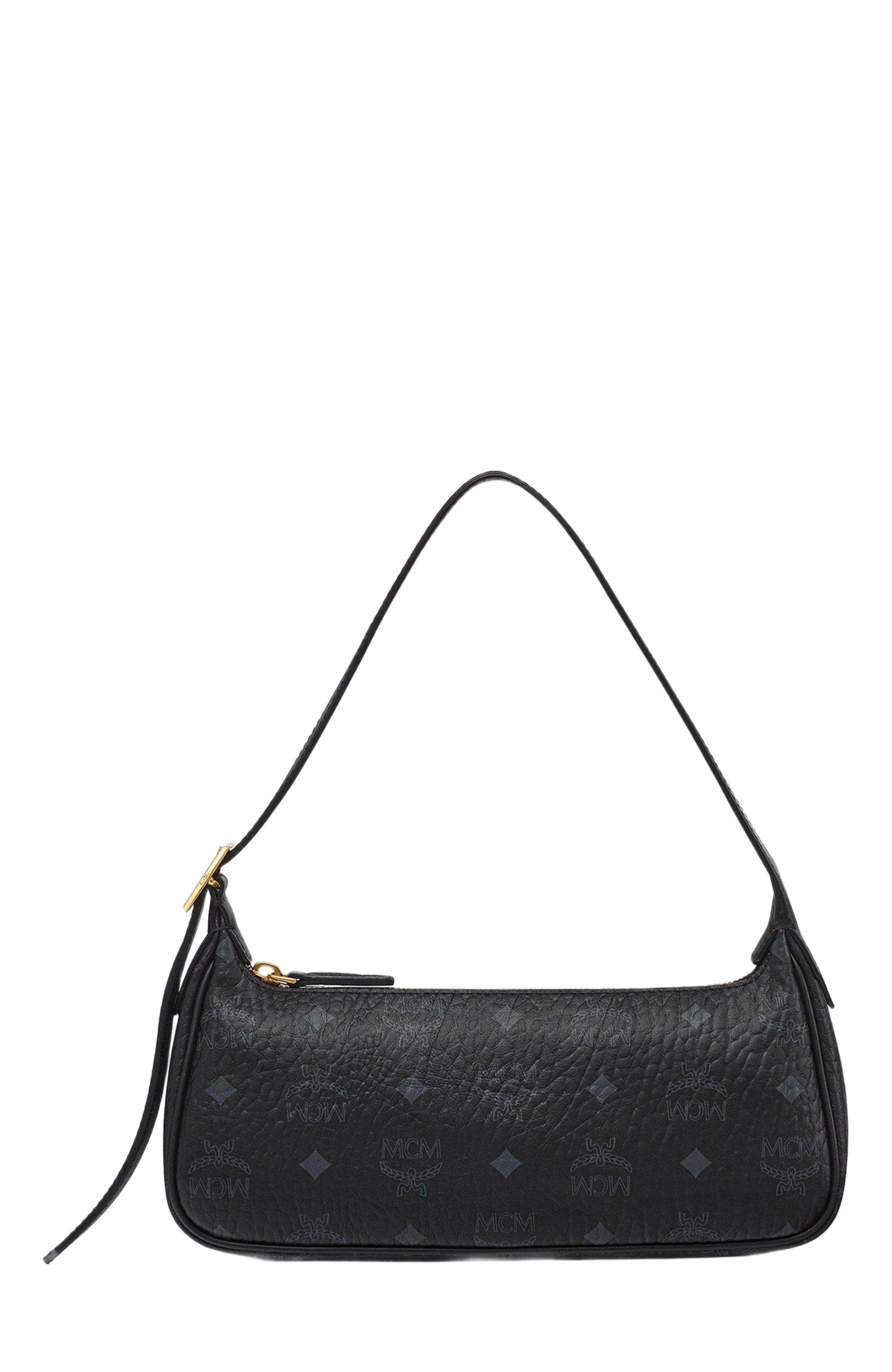 MCM Aren Shoulder Bag in Visetos, Main, color, 