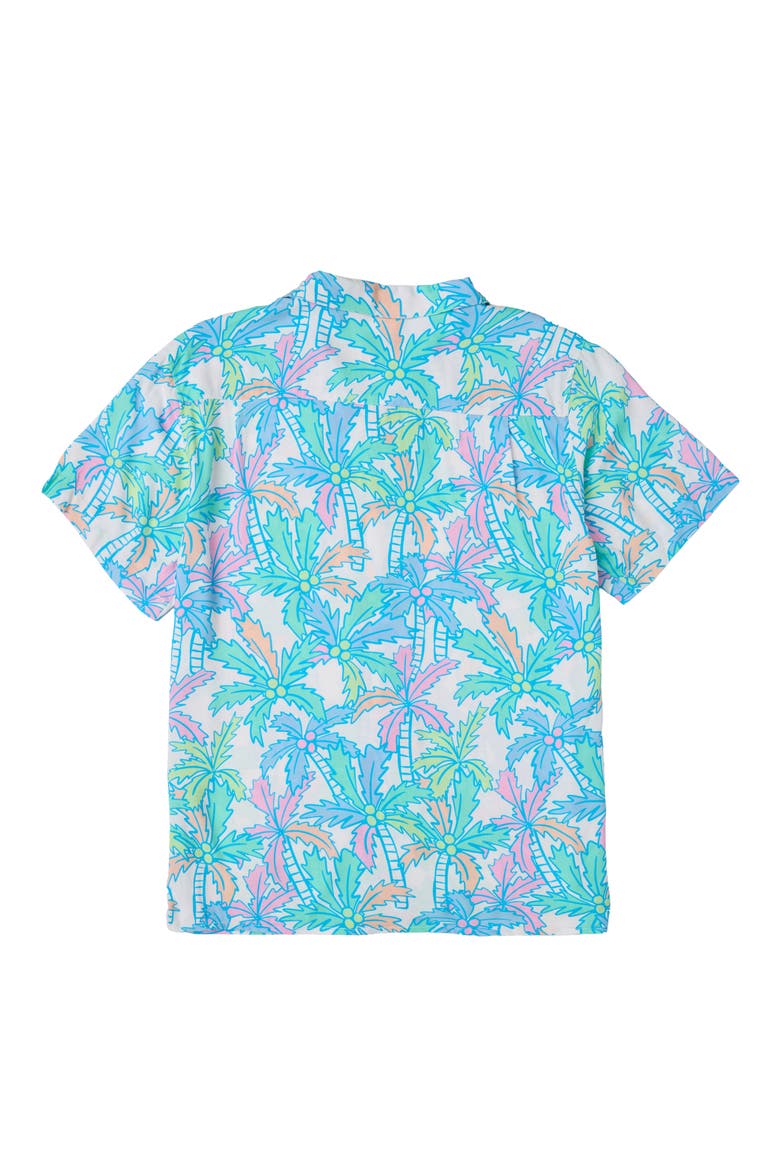 Busy Palms Seersucker Camp Shirt, Alternate, color, VINTAGE WHITE