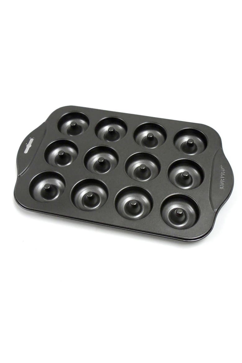 Nonstick 12-Cavity Mini Donut Pan, Main, color, Black
