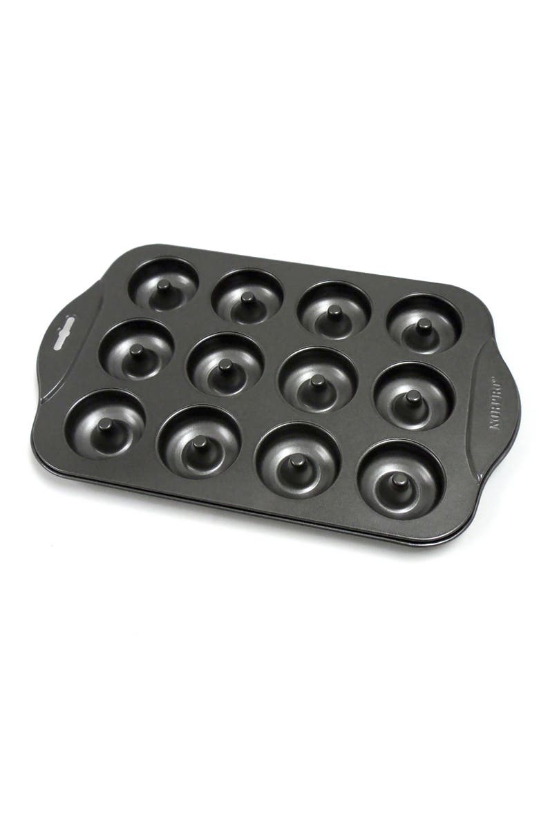 Norpro Nonstick 12-Cavity Mini Donut Pan, Main, color, Black