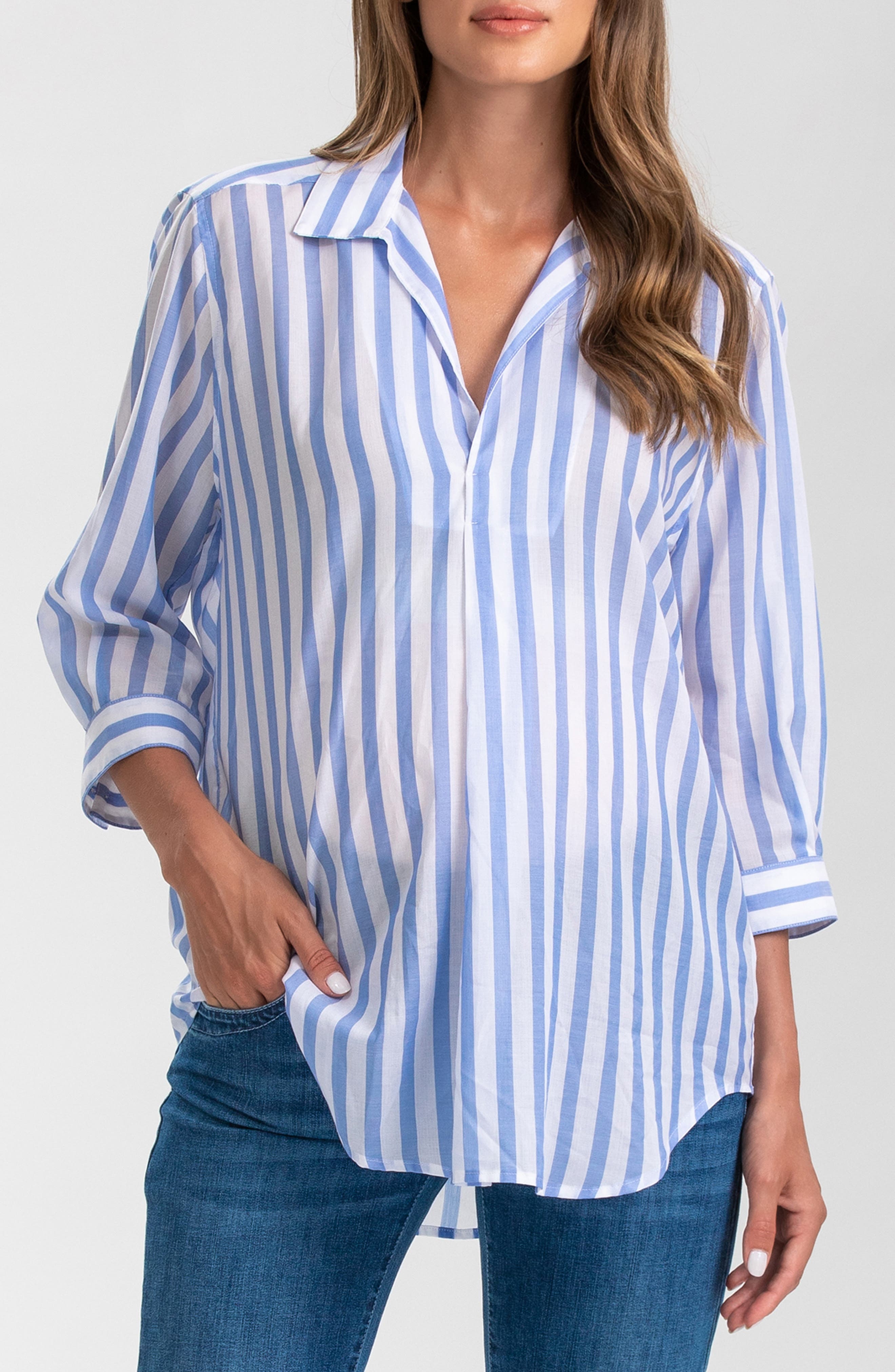 Long Sleeve Johnny Collar Shirt - image 5