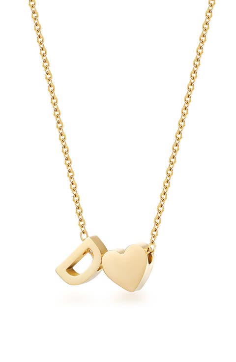 Initial Heart Pendant Necklace