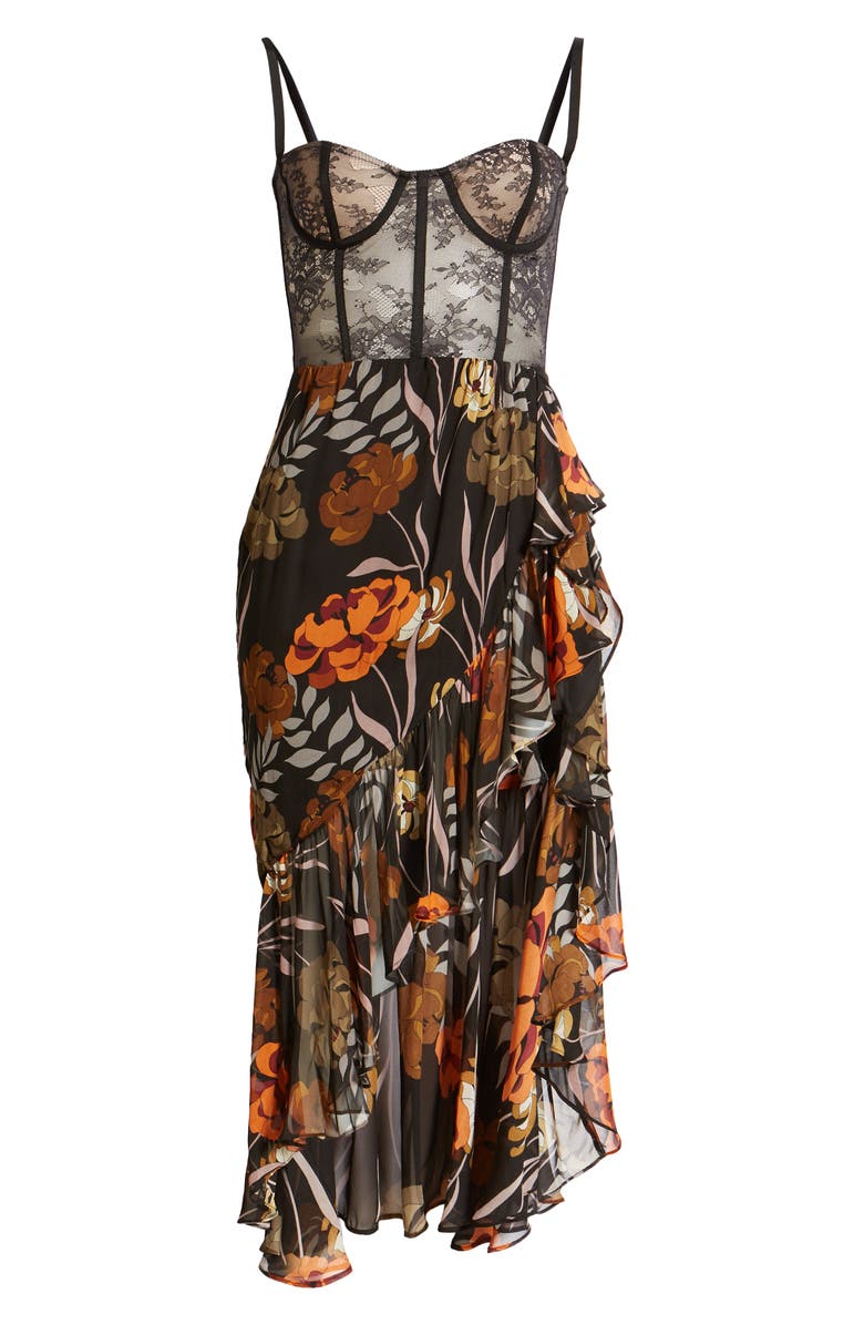 Katie May Take a Sip Cocktail Dress, Alternate, color, Black 70S Floral