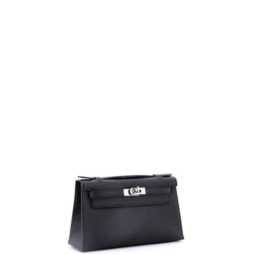 Pre-owned Hermes  Hermes Kelly Pochette Swift In Black