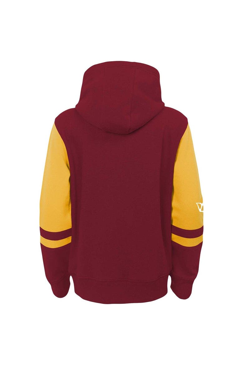 Preschool Burgundy Washington Commanders Stadium Color Block Full-Zip Hoodie, Alternate, color, Burgundy